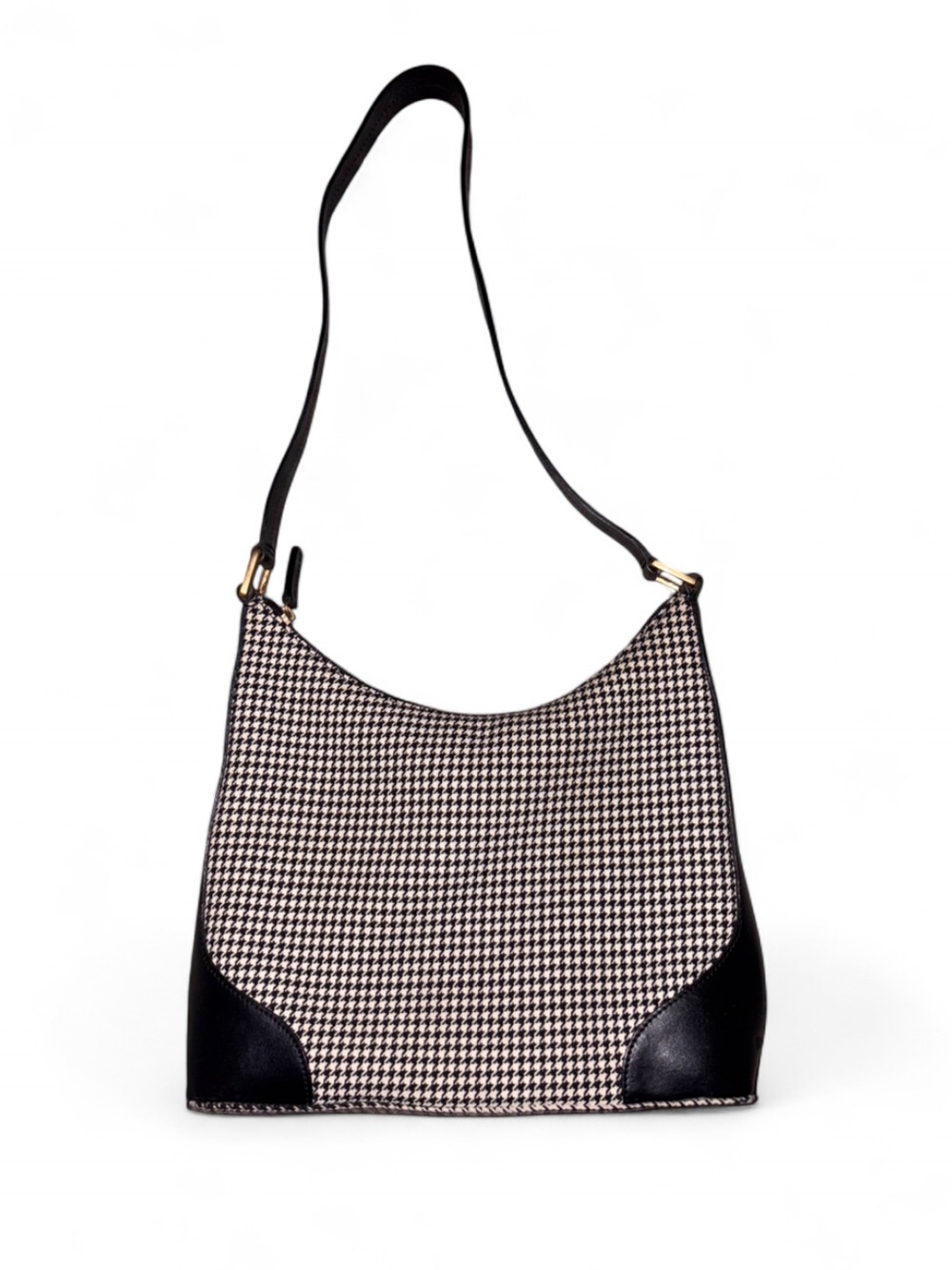 Etienne Aigner Black and Cream Houndstooth Tie